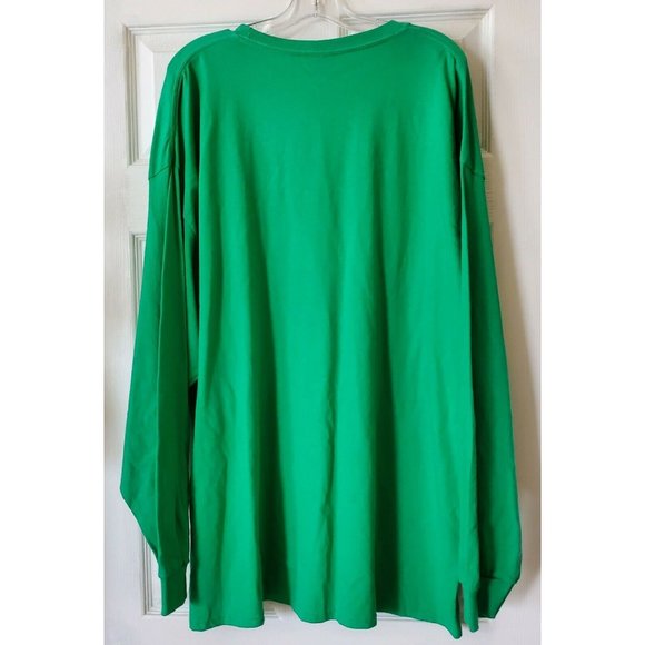 ST. PATRICKS DAY IRISH GREEN WHITE TIE LONG SLEEVE TSHIRT SIZE 4XL NWOT - Picture 5 of 5